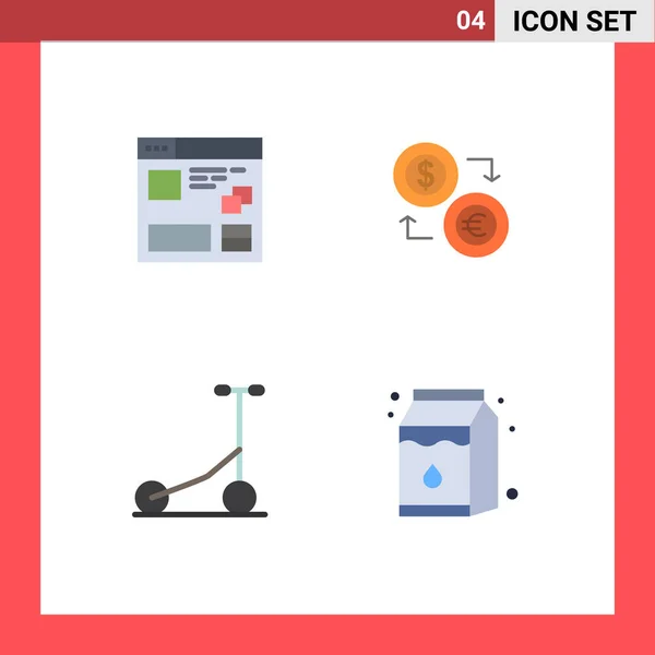 Pack Iconos Peso Moderno Símbolos Para Medios Impresión Web Como — Vector de stock