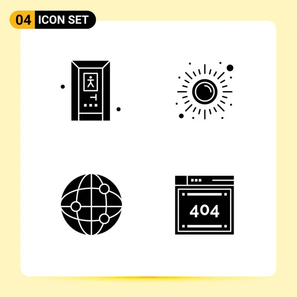 Креативні Ікони Сучасні Знаки Символи Ванної Кімнати Глобусу Фітнесу Сонця — стоковий вектор