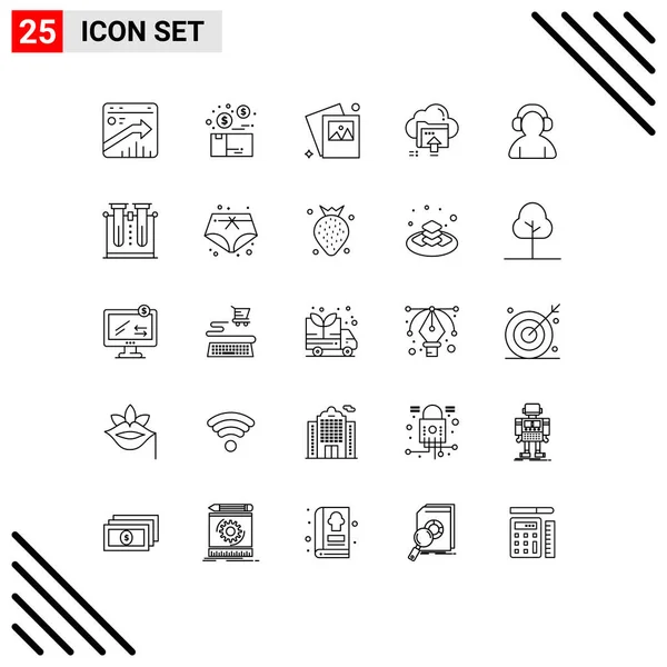 Conjunto Iconos Interfaz Usuario Moderna Símbolos Signos Para Computación Paquete — Archivo Imágenes Vectoriales