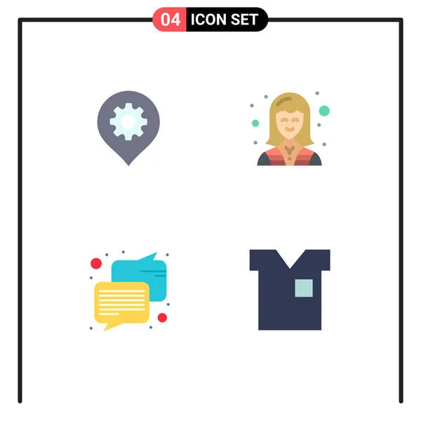 Flat Icon Konzept Für Webseiten Mobile Und Apps Ausrüstung Chat — Stockvektor