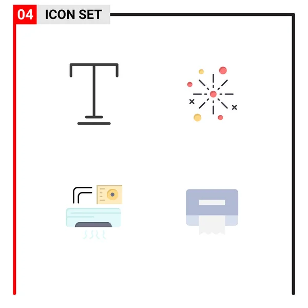 Creative Icons Moderni Merkit Symbolit Fontin Ilotulitus Bang Keksejä Ilmastointi — vektorikuva