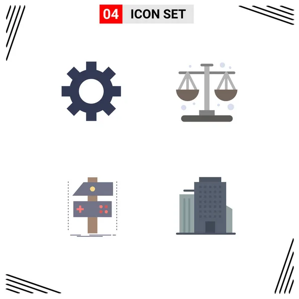 Flat Icon Concept Websites Mobile Apps Gear Develop Business Balance — Stock Vector