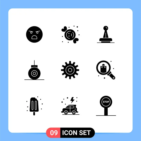 Icône Vectorielle Stock Paquet Signes Symboles Ligne Pour Sous Marin — Image vectorielle