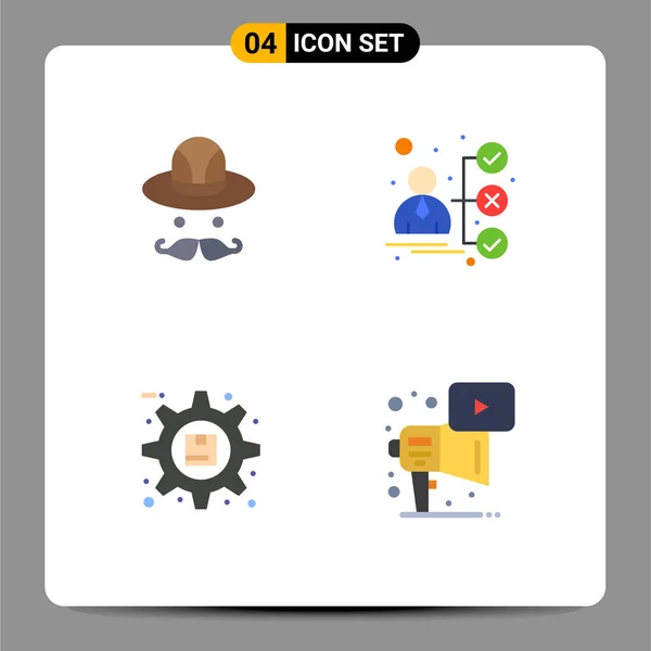 Universal Flat Icons Set Für Web Und Mobile Anwendungen Kappe — Stockvektor