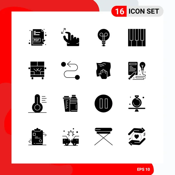 Stock Vector Icon Pack Signos Símbolos Línea Para Furgoneta Transporte — Vector de stock