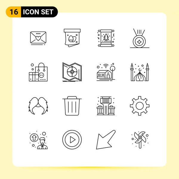 Universal Icon Symbols Group Modern Outlines Clothes Advertising Card Sport — Stockový vektor