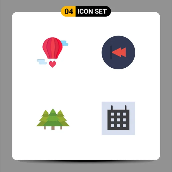 Universal Icon Symbols Group Modern Flat Icons Flying Heart Rewind —  Vetores de Stock