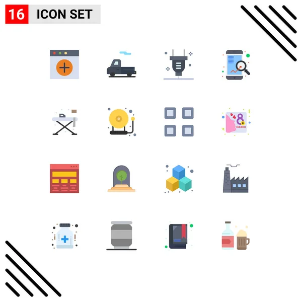 Creative Icons Modern Signs Symbols Table Living Switch Home Search — 스톡 벡터