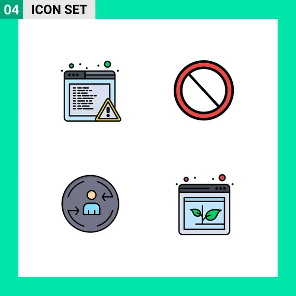 Universal Icon Symbols Group Modern Filledline Flat Colors Alert Digital — Stock Vector