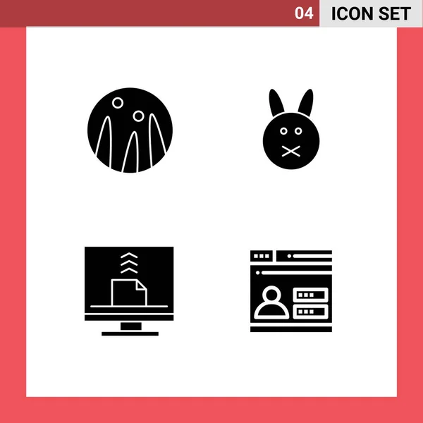 Kreativní Ikony Moderní Značky Symboly Vlasové Kondicionéry Desktop Bynny Komunikace — Stockový vektor