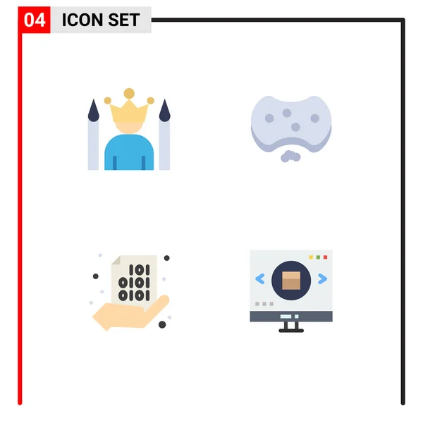 Modern Set Flat Icons Pictograph Hírességek Szappan Szuperhős Egészség Bináris — Stock Vector