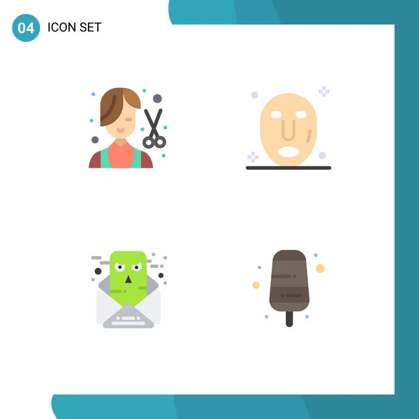 Universal Flat Icons Set Para Web Aplicações Móveis Barbeiro Comunicação — Vetor de Stock