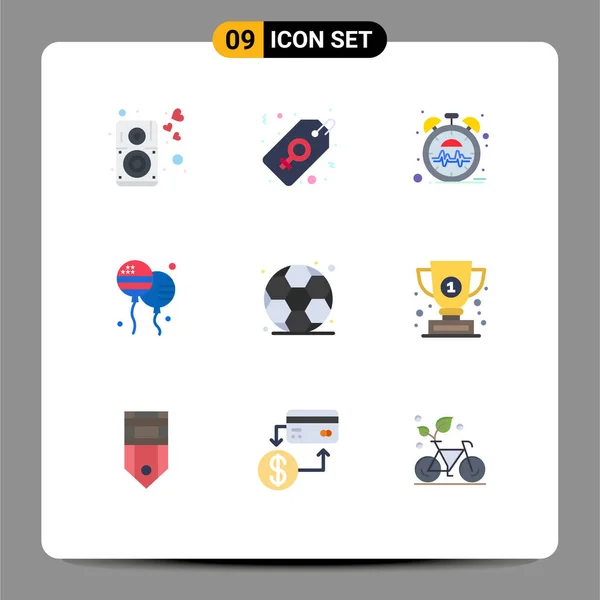 Set Modern Icons Symbols Signs Gym American Beat Fly Bloon — Stock Vector