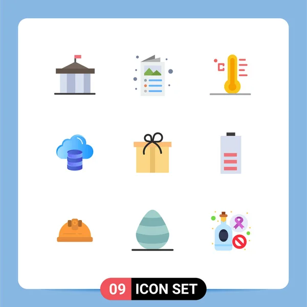 Universal Icon Simboli Gruppo Modern Flat Colori Del Dollaro Informatica — Vettoriale Stock