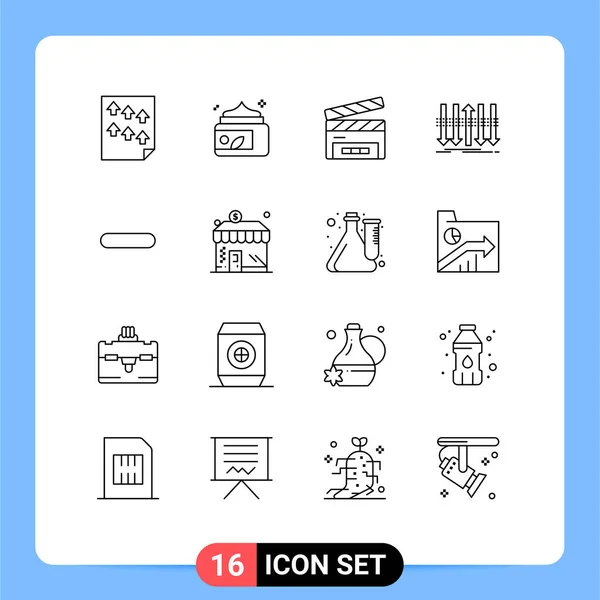 Thematic Vector Outlines Editable Symbols Personality Distinction Spa Business Film — 스톡 벡터