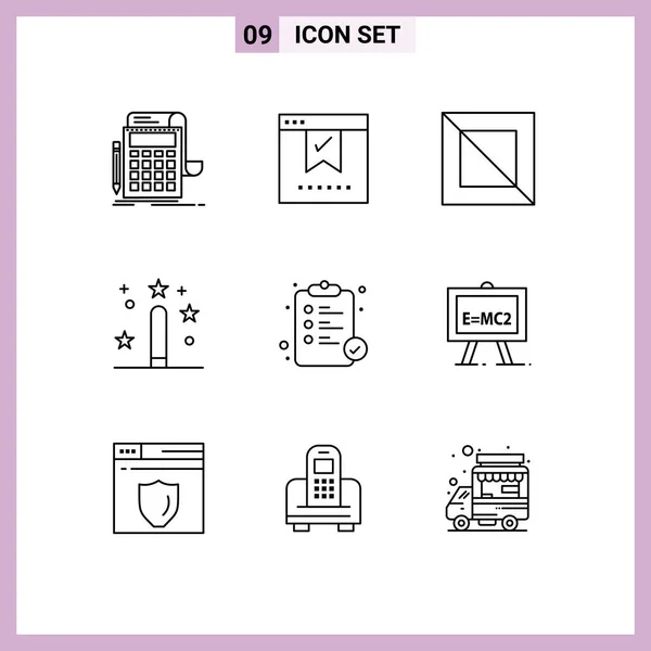 Conjunto Pictogramas Programación Desarrollo Oficina Diseño Elementos Diseño Vectores Editables — Archivo Imágenes Vectoriales