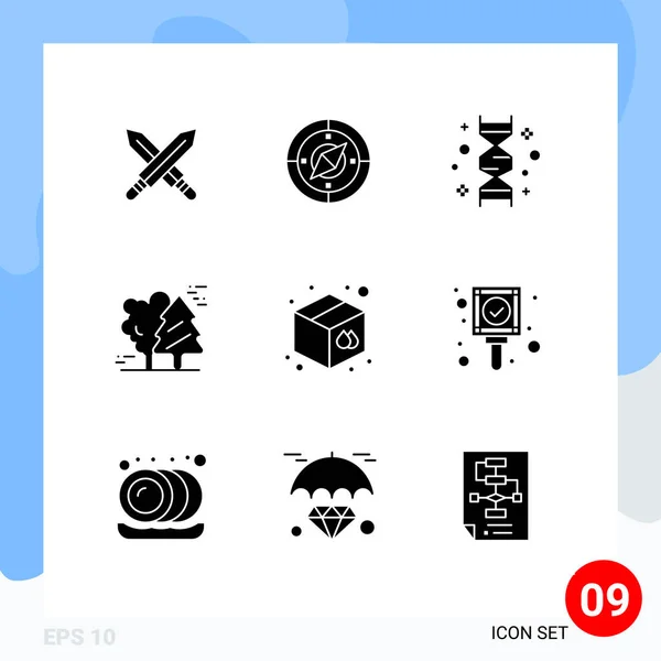 User Interface Solid Glyph Pack Modern Signs Symbols Scandinavia Canada — Stockový vektor