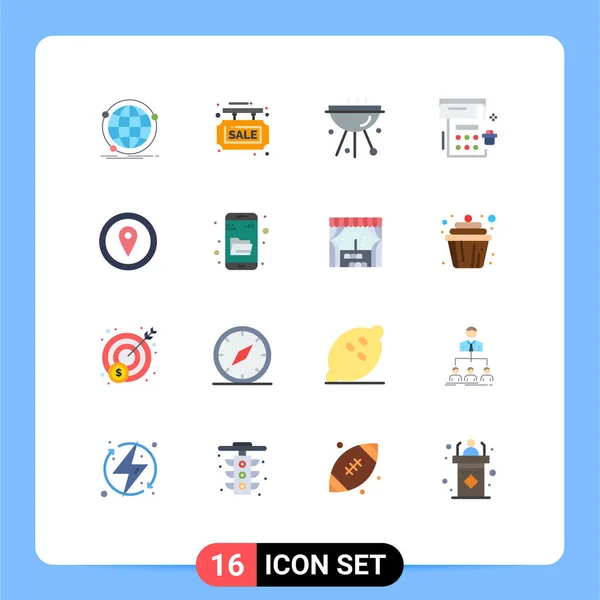 User Interface Flat Color Pack Modern Signs Symbols Event Calendar — Διανυσματικό Αρχείο