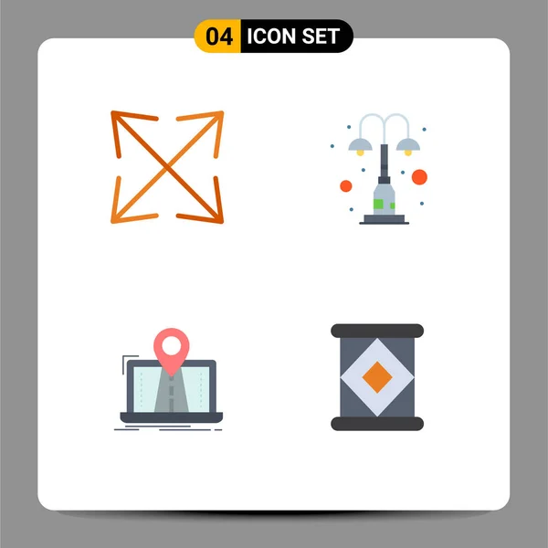 Pack Icônes Plates Modernes Signes Symboles Pour Les Médias Impression — Image vectorielle
