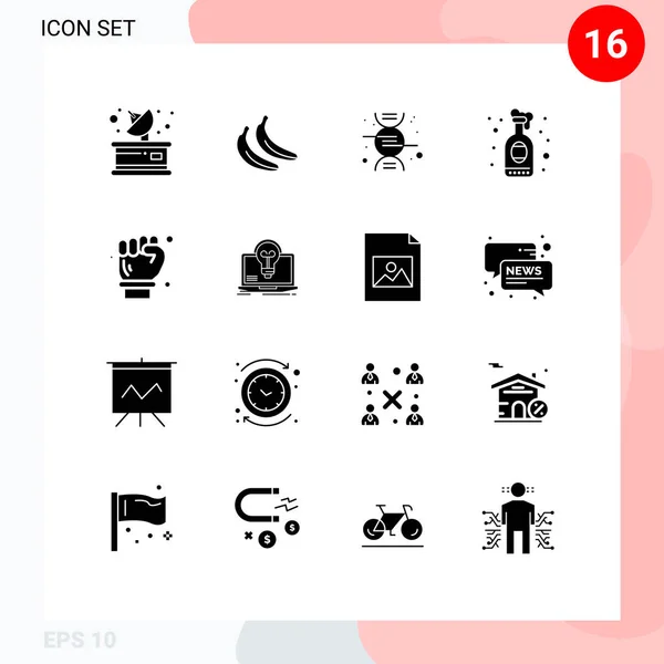 Stock Vector Icon Pack Líneas Signos Símbolos Para Llave Arquitecto — Vector de stock