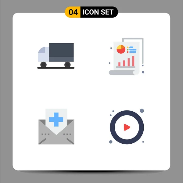 Benutzeroberfläche Flaches Icon Pack Moderner Zeichen Und Symbole Für Auto — Stockvektor