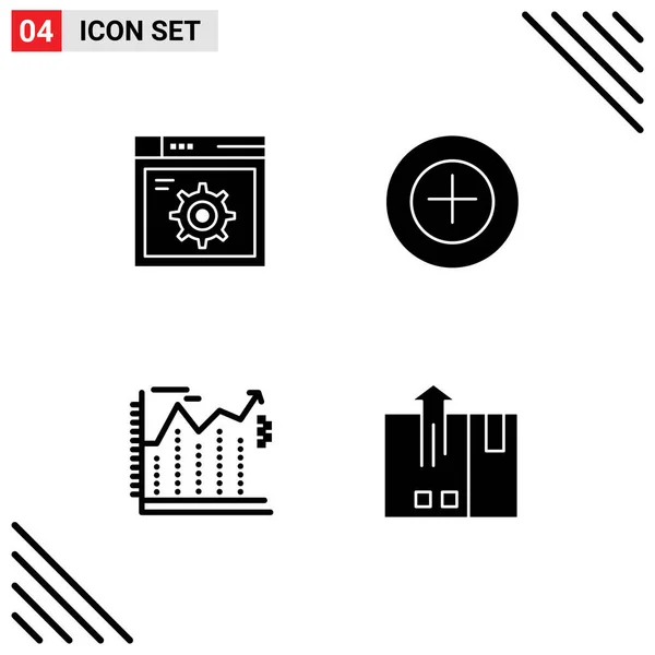 Stock Vector Icon Pack Sinais Linha Símbolos Para Web Negócios —  Vetores de Stock