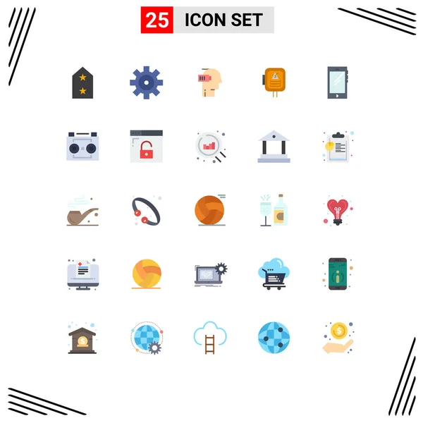 Stock Vector Icon Pack Mit Zeilenzeichen Und Symbolen Für Smartphone — Stockvektor