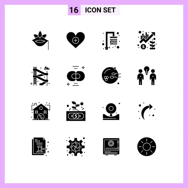 Conjunto Iconos Interfaz Usuario Moderna Símbolos Signos Para Control Deslizante — Vector de stock