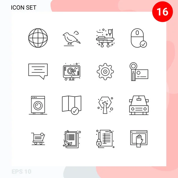 2014 Mobile Interface Outline Set Pictograms Message Buffcher Pbercher 하드웨어 — 스톡 벡터