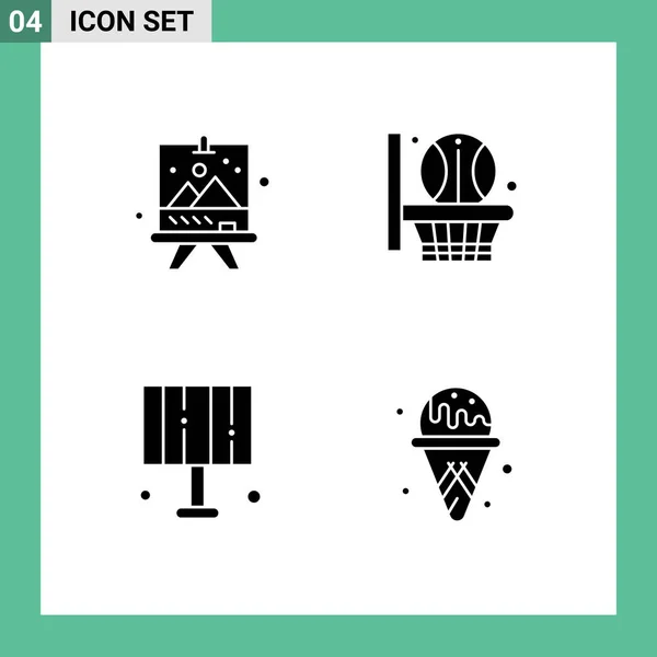 Stock Vector Icon Pack Mit Linienzeichen Und Symbolen Für Board — Stockvektor