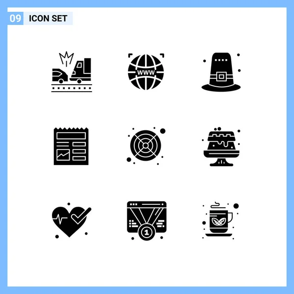 Set Modern Icons Symbols Signs Cooler Picture Garden Document Editable — Stock Vector