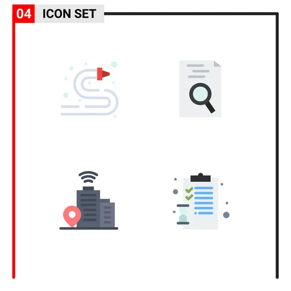 Benutzeroberfläche Flaches Icon Pack Moderner Zeichen Und Symbole Für Feuerwehrschlauch — Stockvektor