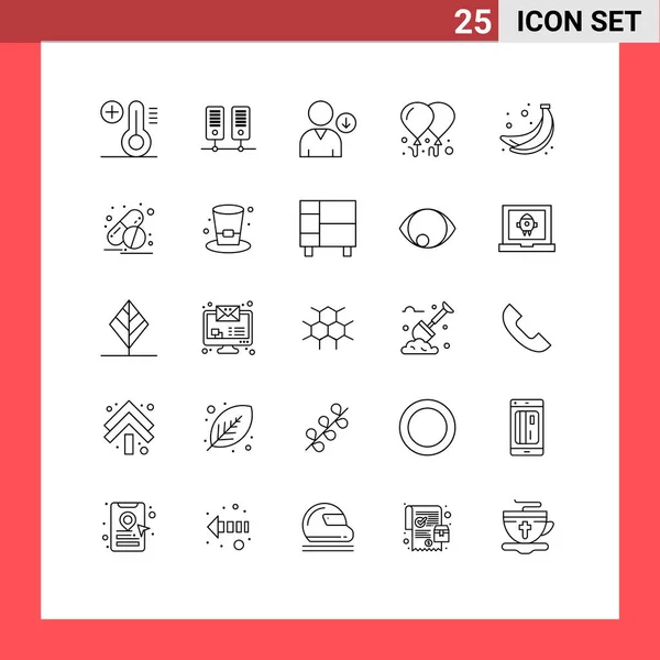 Set Von Modernen Symbolen Symbole Zeichen Für Pillen Kapseln Benutzer — Stockvektor