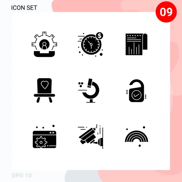 Universal Symbols Science Education Time Chair Report Editable Vector Design — 스톡 벡터