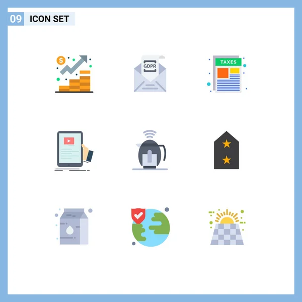 Creative Icons Modern Signs Folks Seminar Online Gdpr Forum Paper — стоковый вектор