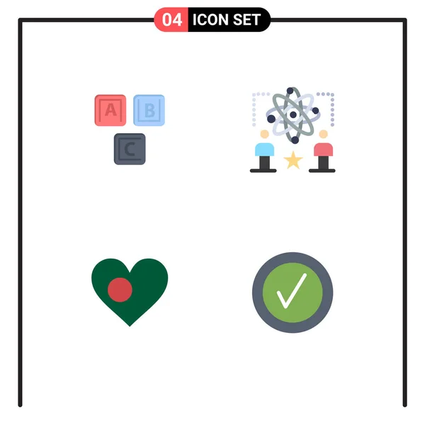 User Interface Flat Icon Pack Modern Signs Symbols Abc Atom — Διανυσματικό Αρχείο