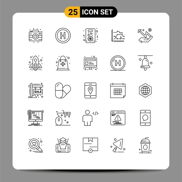 Set Iconos Interfaz Usuario Moderna Símbolos Signos Para Mano Gráfico — Vector de stock