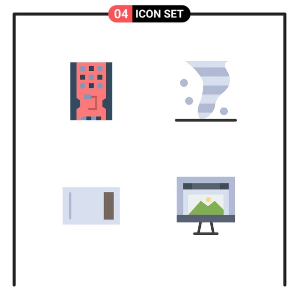 Konsep Flat Icon Untuk Website Disk Mobile Dan Apps Wind - Stok Vektor