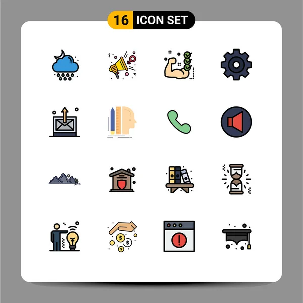 Conjunto Iconos Interfaz Usuario Moderna Signos Para Dibujar Crear Presentación — Archivo Imágenes Vectoriales