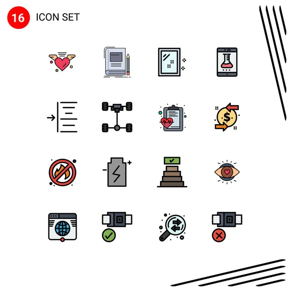 Stock Vector Icon Pack Signos Símbolos Línea Para Aplicación Teléfonos — Archivo Imágenes Vectoriales