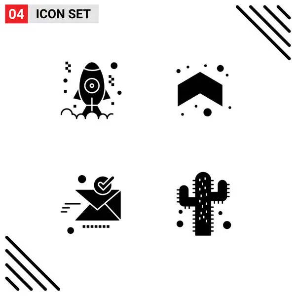 Icône Vectorielle Stock Pack Signes Symboles Ligne Pour App Envoyer — Image vectorielle