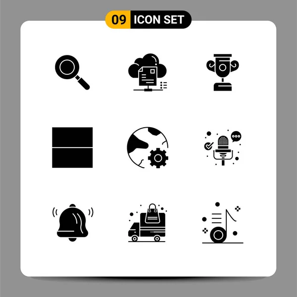 Creative Icons Modern Signs Symbols Online Internet Education Global Layout — Stock Vector