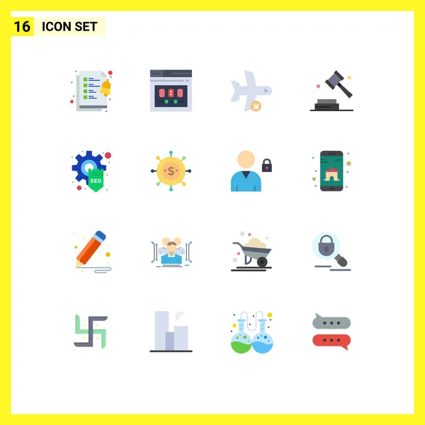 Universal Icon Symbols Group Modern Flat Colors Development Digital Flight — Διανυσματικό Αρχείο