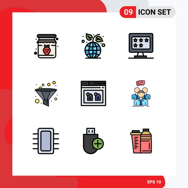 Universal Icon Symbols Group Modern Filledline Flat Colors Document Archive - Stok Vektor