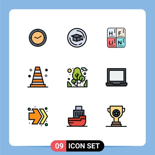 Conjunto Iconos Interfaz Usuario Moderna Símbolos Signos Para Computadora Árbol — Archivo Imágenes Vectoriales