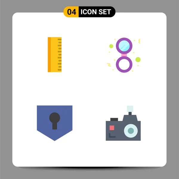 Pack Modern Flat Icons Signs Symbols Web Print Media Education — Stock Vector