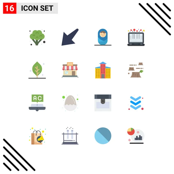 Universal Icon Symbols Group Modern Flat Colores Tienda Primavera Tecnología — Vector de stock