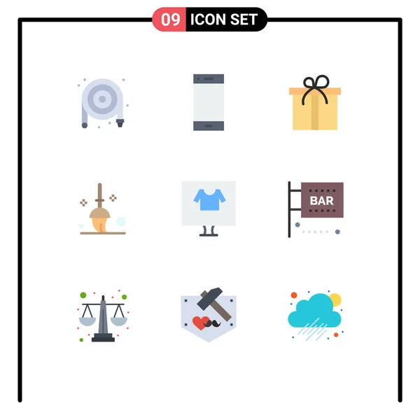 Stock Vector Icon Pack Mit Zeilenzeichen Und Symbolen Für Bekleidung — Stockvektor