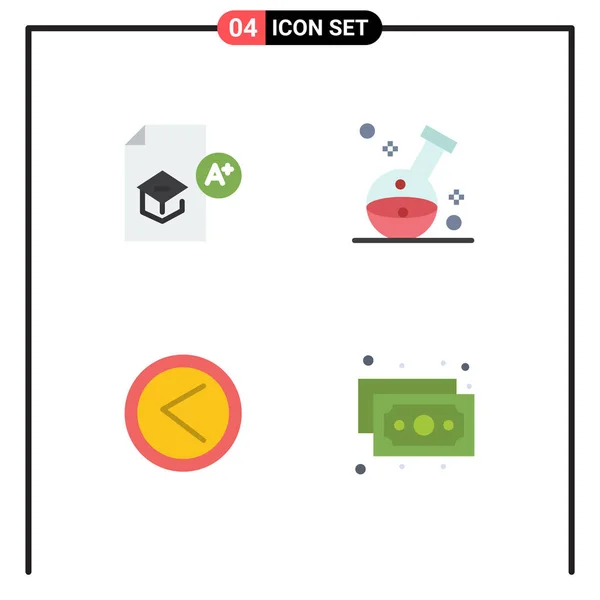 Group Modern Flat Icons Set Education Medical School Health Interface — Διανυσματικό Αρχείο