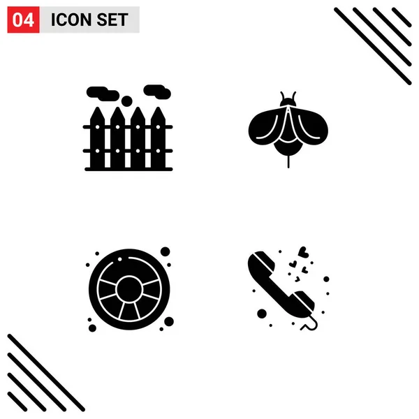 Iconos Creativos Signos Símbolos Modernos Calefacción Juego Volar Coche Carreras — Vector de stock